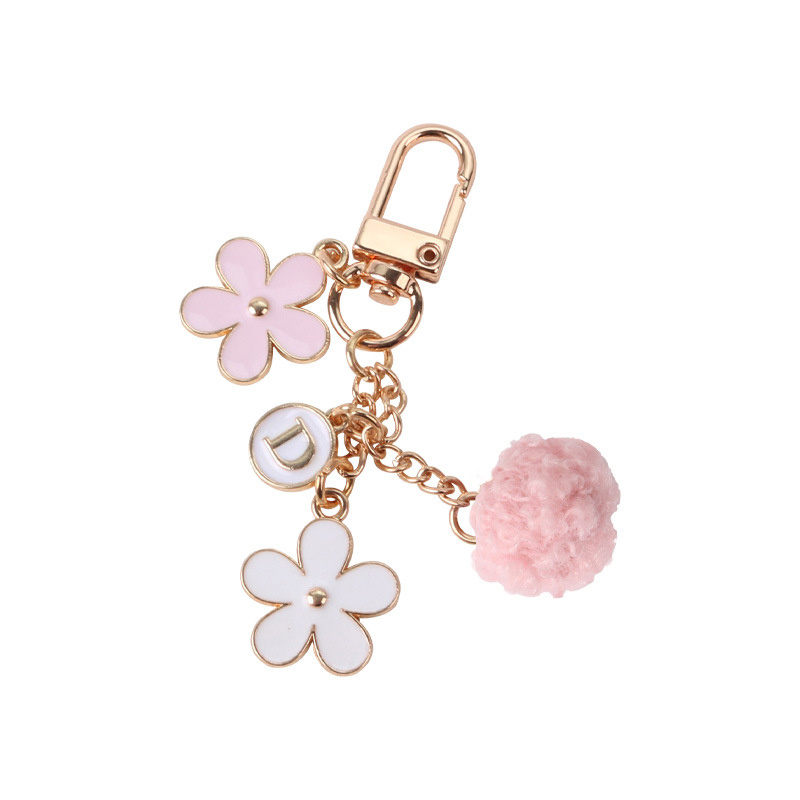 Stylish Metal Flower Key Chain - Perfect Accessory for a Girl's Bag!