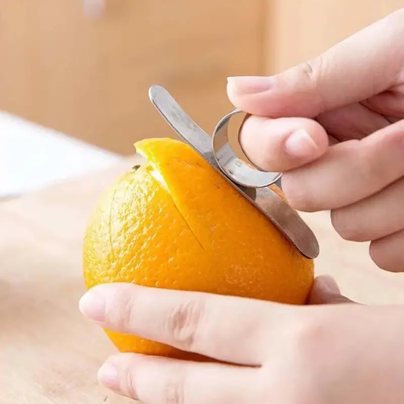1pc stainless steel orange peeler citrus grapefruit orange peel peeler vegetable and fruit peeling knife small kitchen peeling tool details 5
