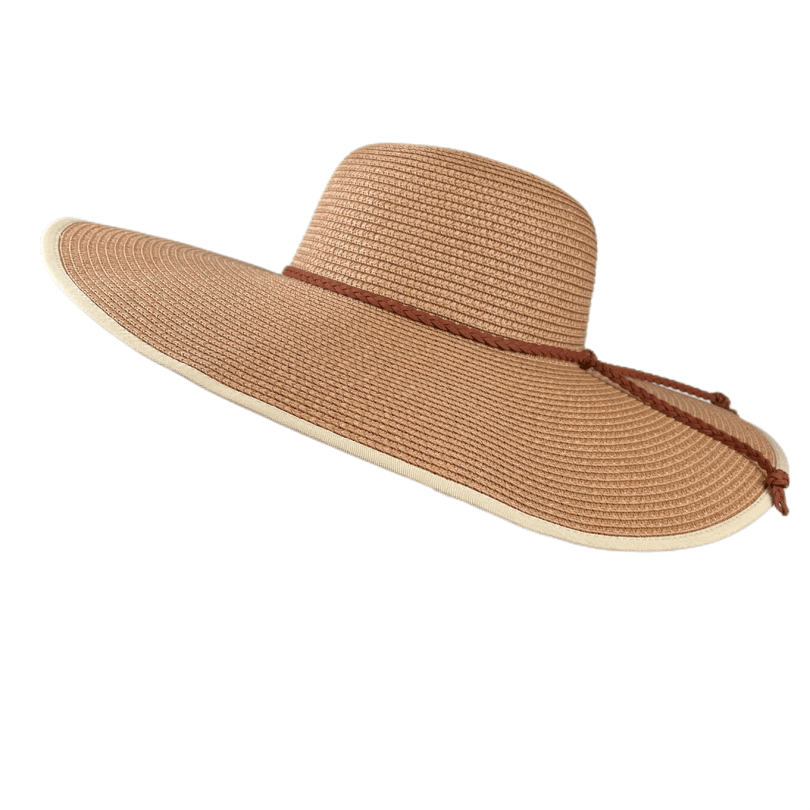 Foldable Wide Brim Sunshade Floppy Hat, Sun Protection Summer Straw Hat With Drawstring Decor For Traveling Hiking, Caps Hats For Women