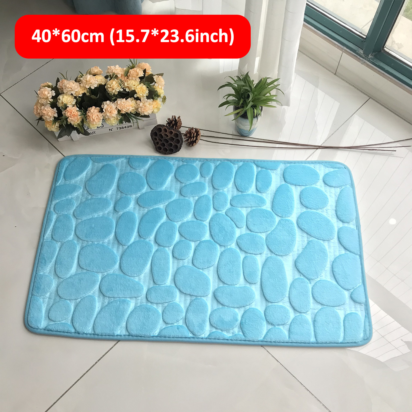 Tappetini Da Bagno In Memory Foam, 1 Pezzo, Tappetino Da Bagno Con Ciottoli  In Rilievo, Tappeti Da Bagno Lavabili E Assorbenti Rapidamente,  Antiscivolo, Tappeto Spesso, Morbido E Confortevole Per La Doccia, Accessori