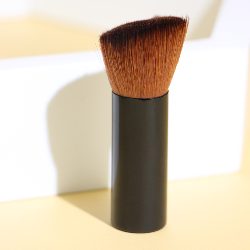 Liquid Foundation Brush Aluminum Tube Flat Top Slant Head Loose Powder
