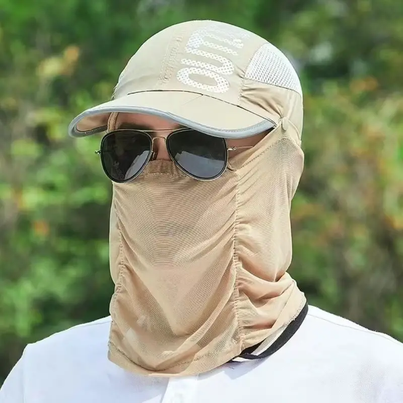 Mesh Breathable Sun Hat Neck Protector Solid Color Cycling - Temu