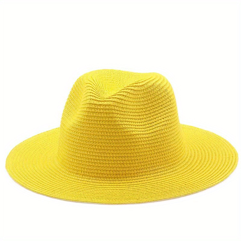Sunhat - Straw - Light coloured straw hat with a yellow ribbon - Molo