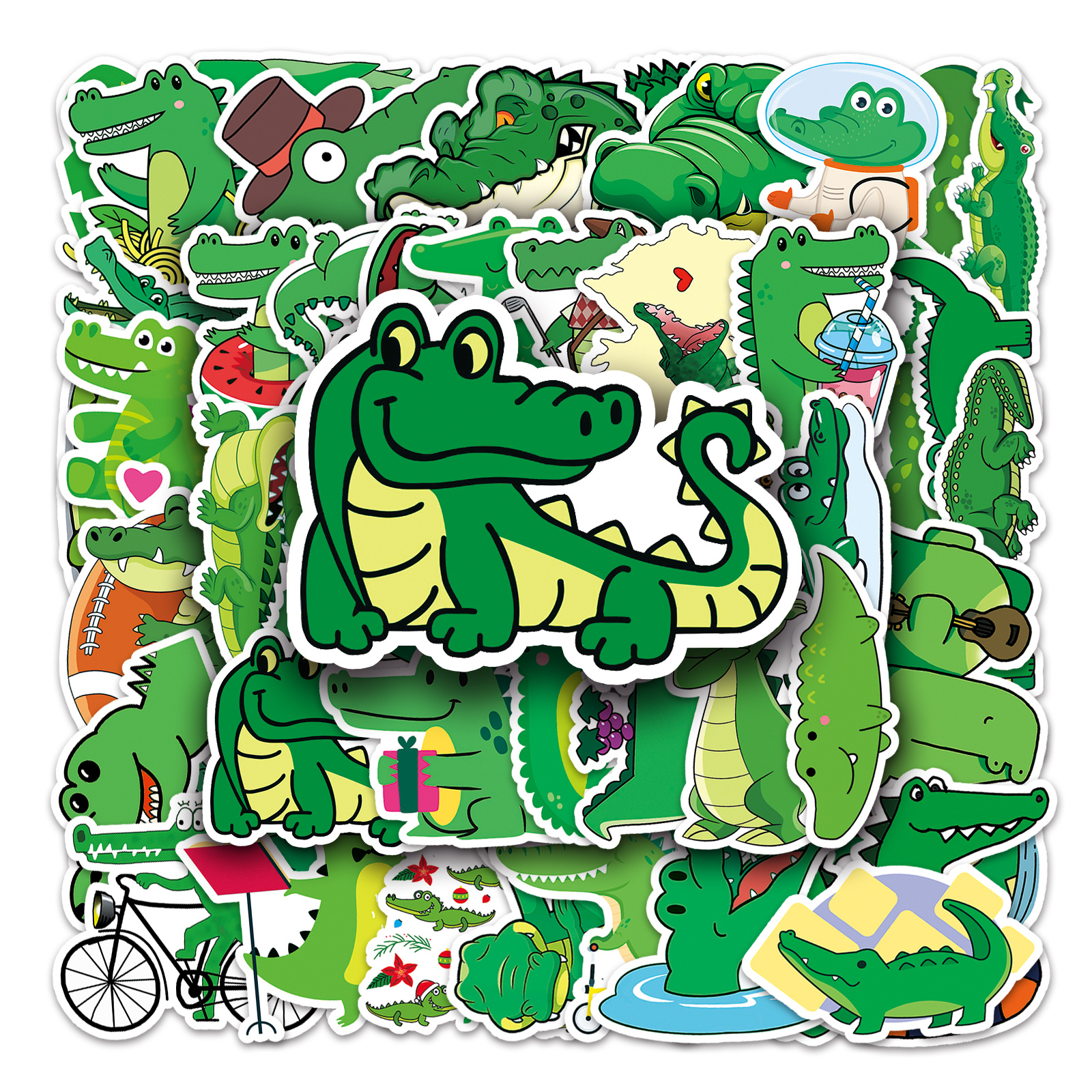 Funny Crocodile Stickers Cartoon Alligator Vinyl Waterproof - Temu Mexico