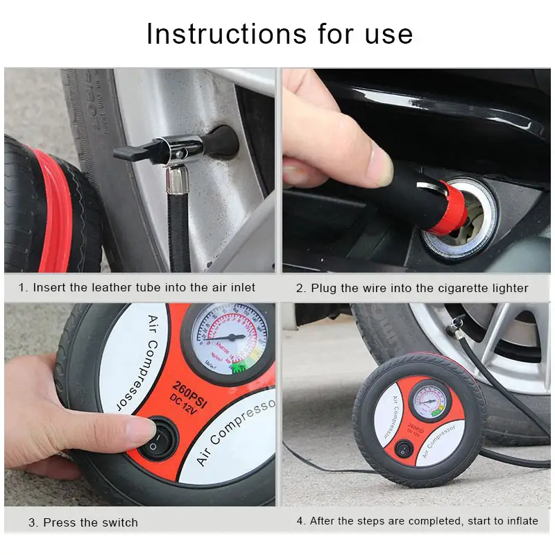 Vehicle mounted Inflator Portable Mini Inflator For Car Multifunctional High voltage Electric Inflator