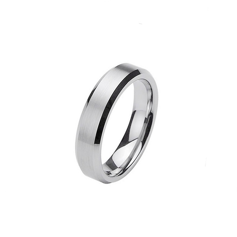 Men's Titanium Steel Matte Ring, Stylish Design
