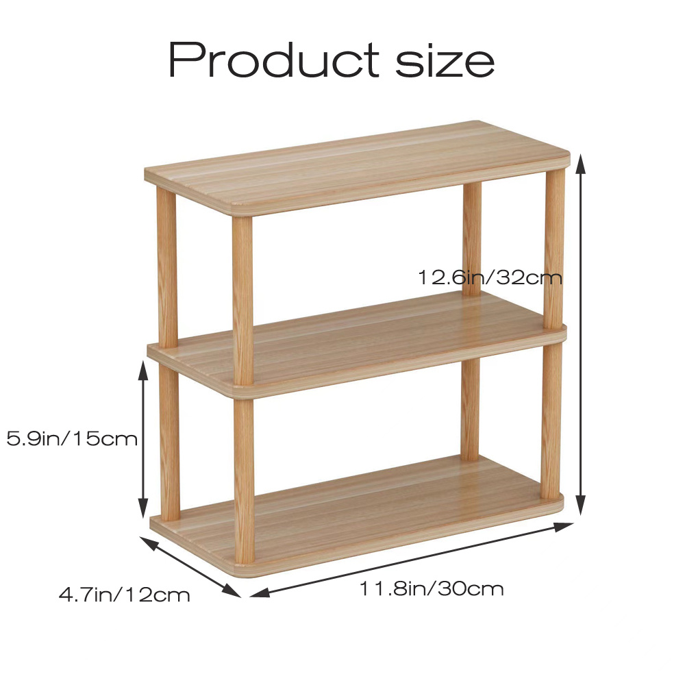 2 layer Portable Book Wooden Storage Shelf Desk Organizer - Temu