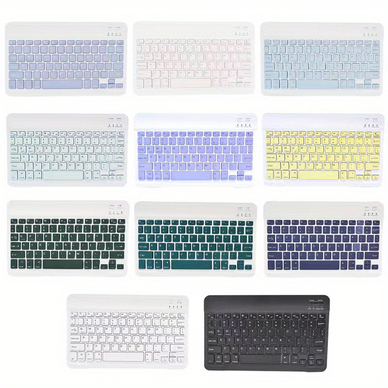 Clavier Sans Fil Pour Téléphones Mobiles, Tablettes, Ordinateurs Portables, Clavier  Sans Fil, Clavier Fin De Couleur Macaron - Temu France