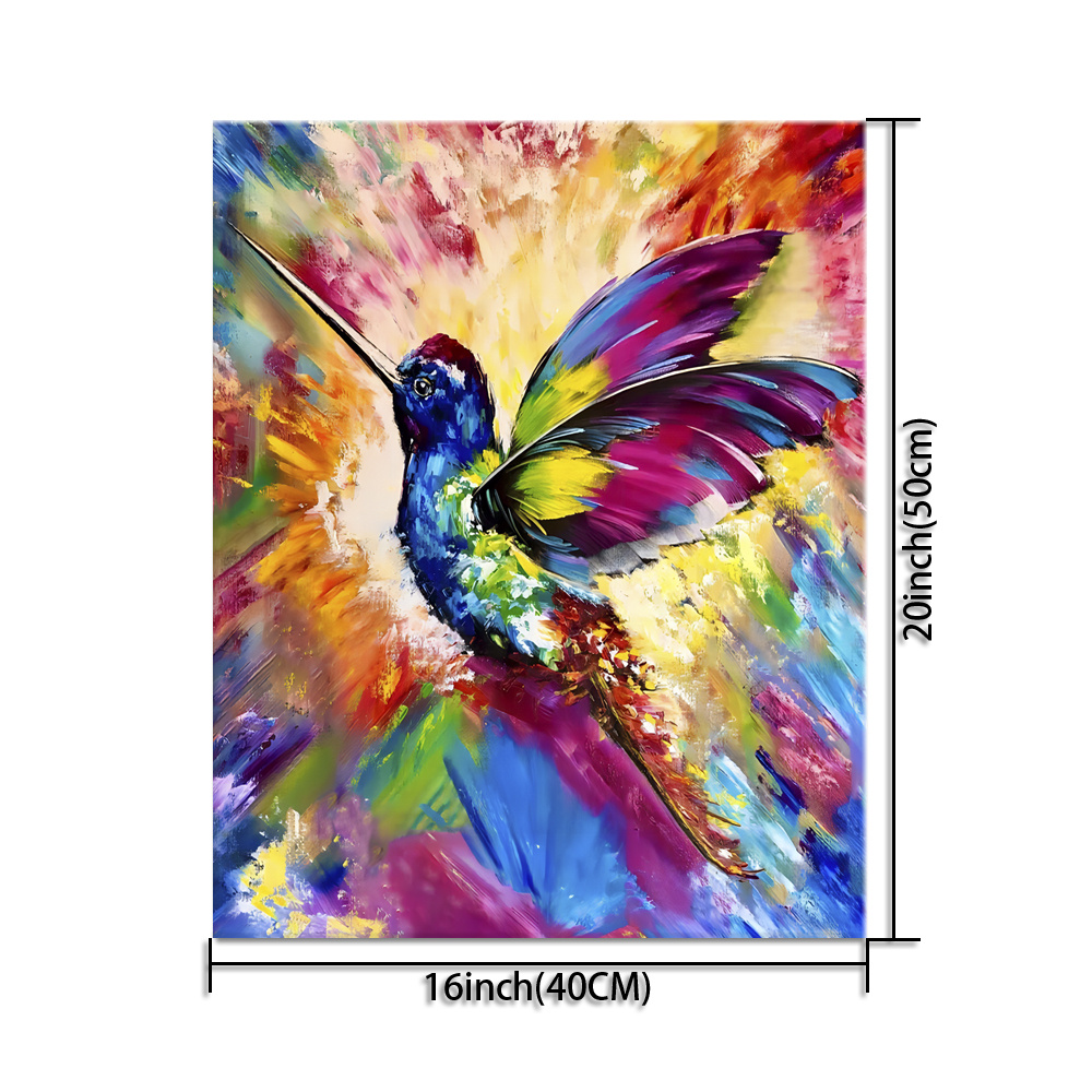 Bird PAINT by NUMBER Kit for Adults ,garden Flowers ,easy DIY Beginners  Acrylic Paint Kit ,living Bedroom Wall Art Decor Gift 