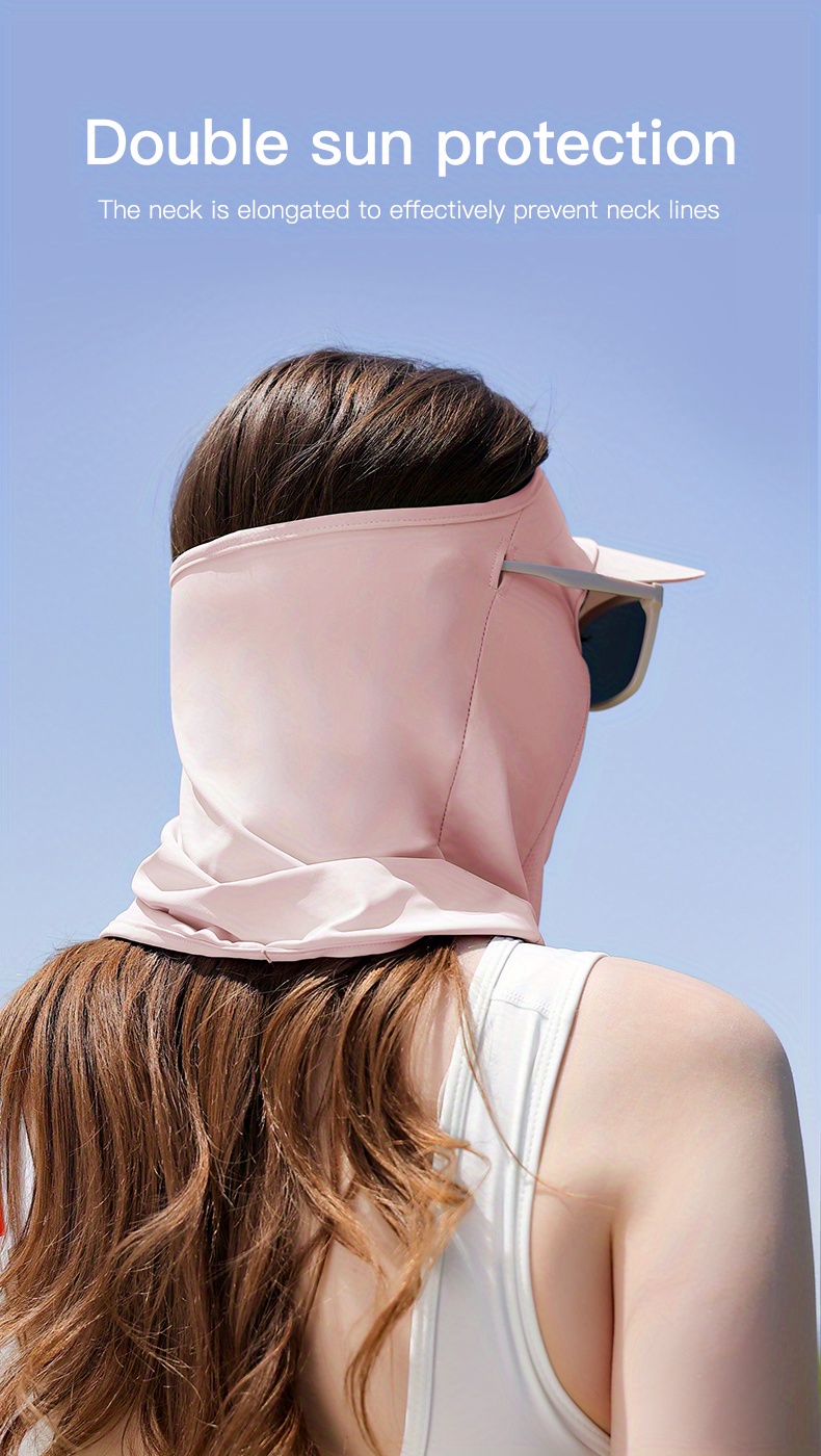 Comfortable Breathable Ice Silk Bandana Full Face Sunscreen - Temu