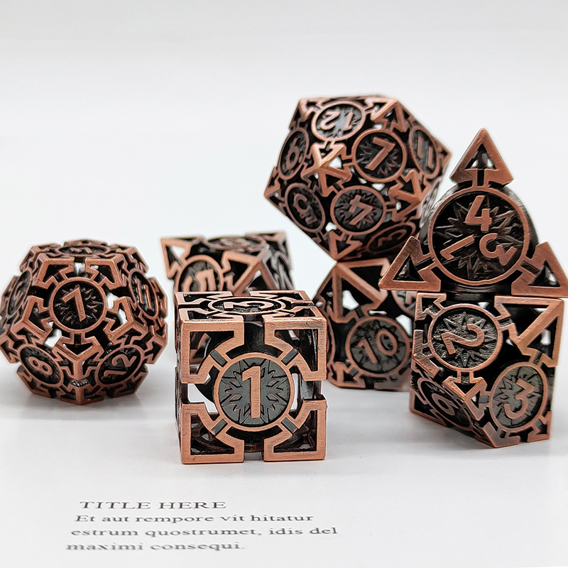 Dnd Dice Hollow D d Metal Dice Dungeons Dragons Dice Set - Temu