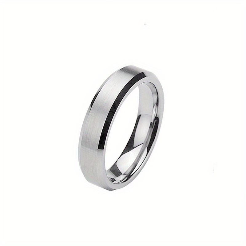 Men's Titanium Steel Matte Ring, Stylish Design