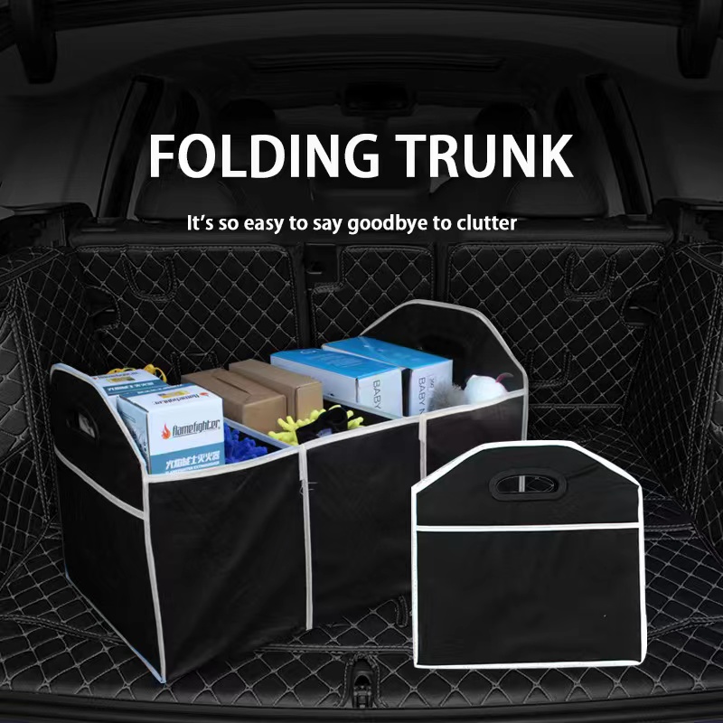 Car Boot Organiser Trunk Storage Shop Bag Collapsible Folding Heavy Duty 2  in 1
