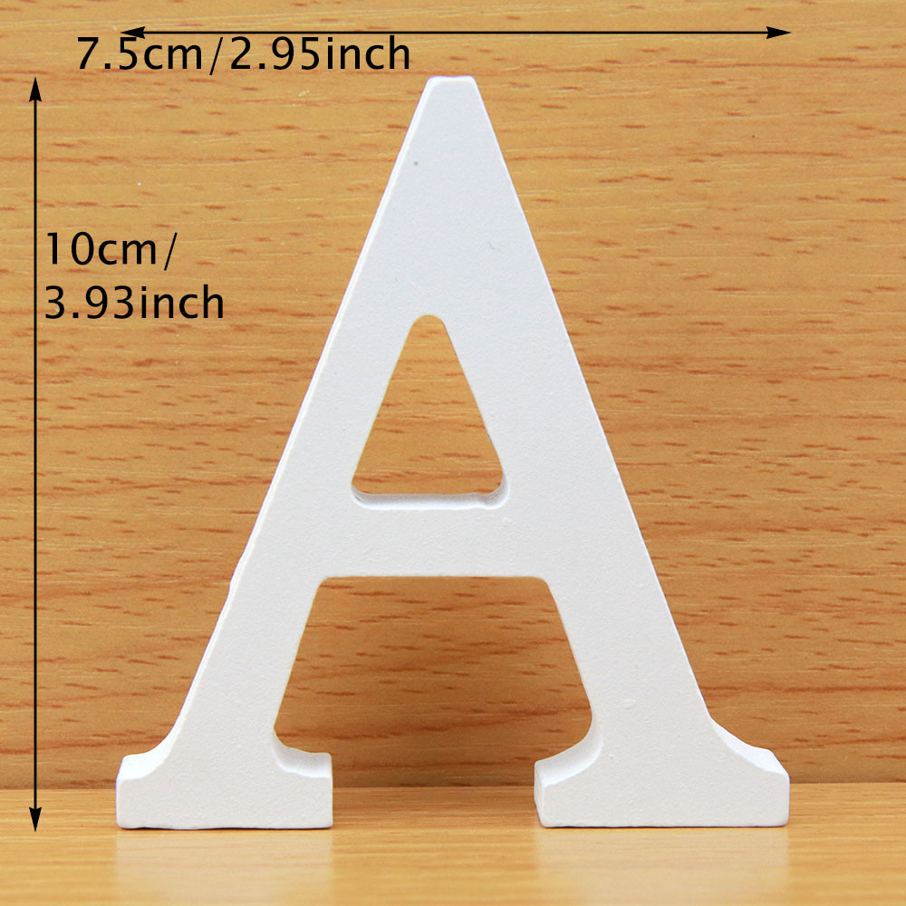 1pc Letras De Pie De Madera Blanca Diseño De Nombre De - Temu