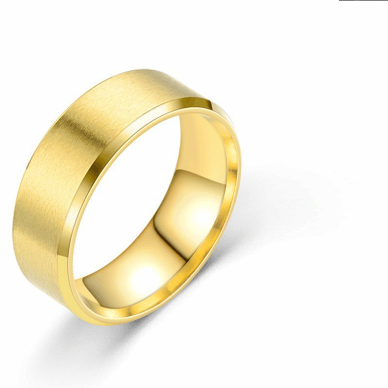 Men's Titanium Steel Matte Ring, Stylish Design