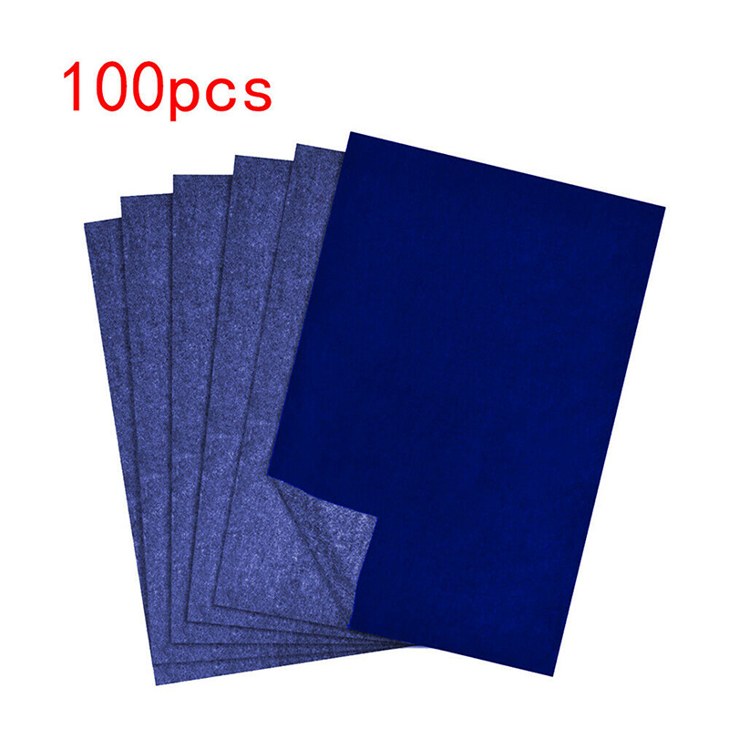 100 sheets carbon paper, A4 graphite paper transfer paper, carbon paper  tracing paper and copy papers with embossing pen set, idea for wood, paper,  canvas and other art surface tracing paper 