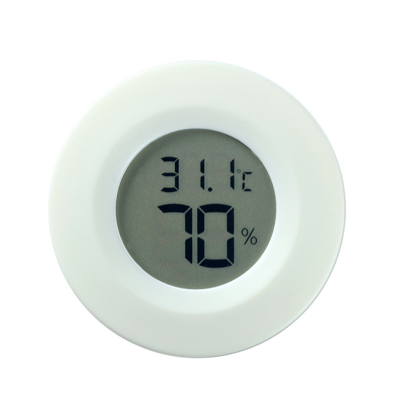 Round Embedded Electronic Thermometer Hygrometer Mini Temperature