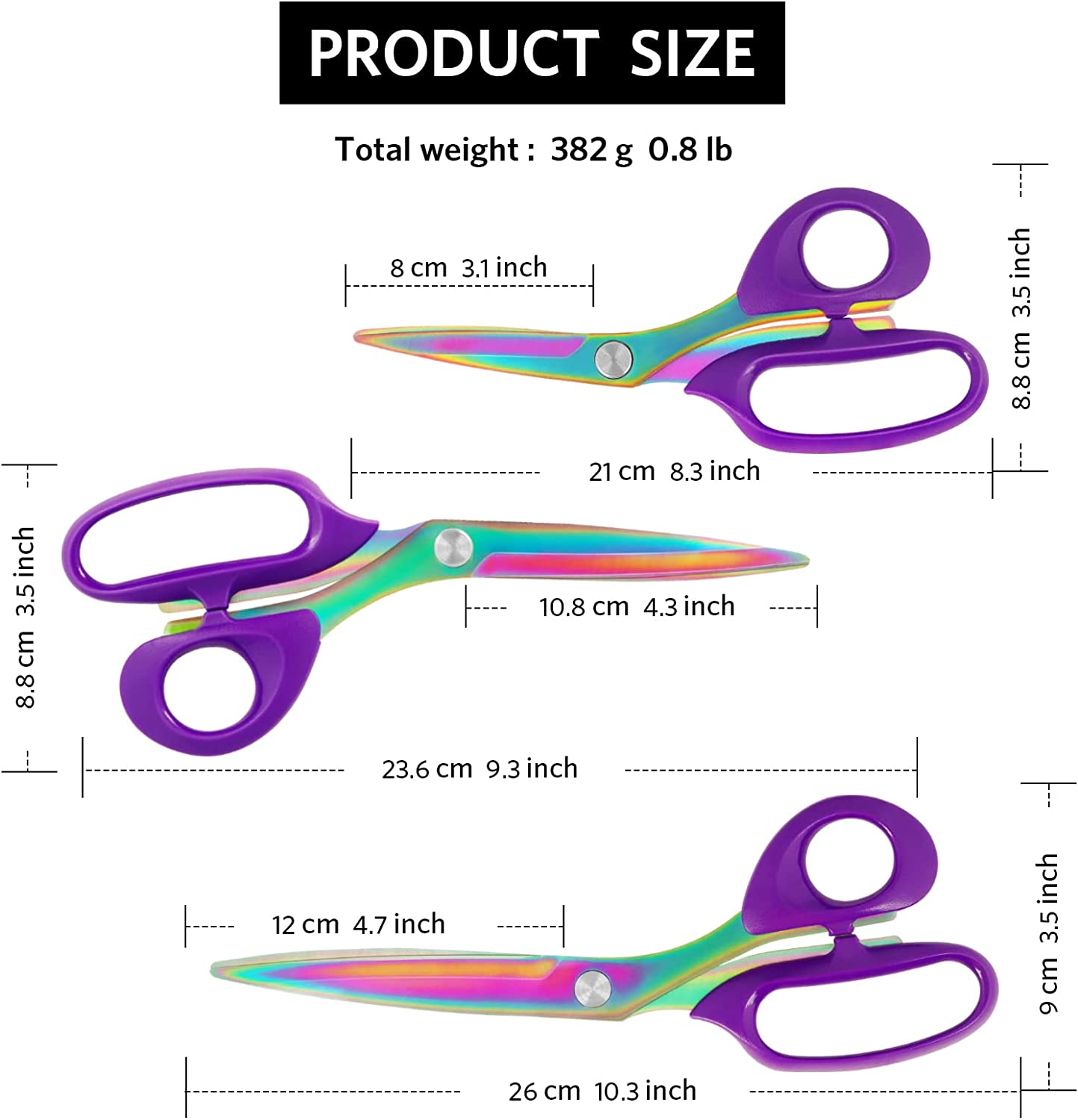 1pc Titanium Coating Sewing Scissors Bundle Professional Fabric
