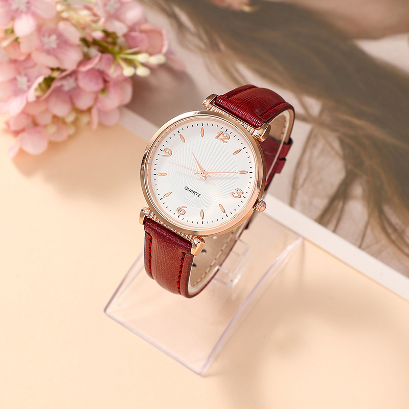 Large Round Dial Quartz Watch Women s Elegant Thin Strap Temu