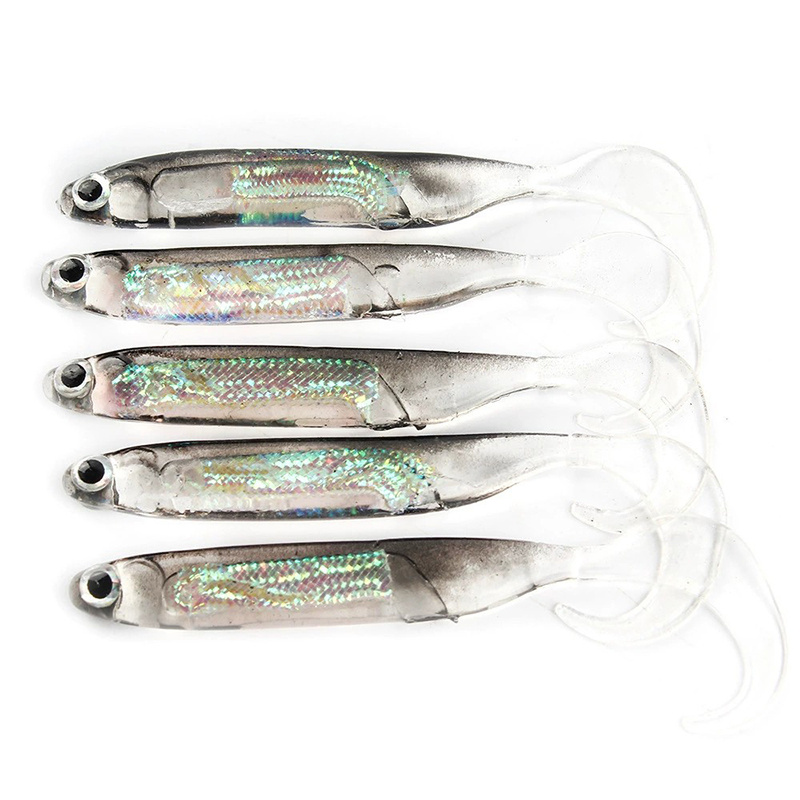5pcs Lot: Catch More Fish with these Soft Sequin Fishing Lures!