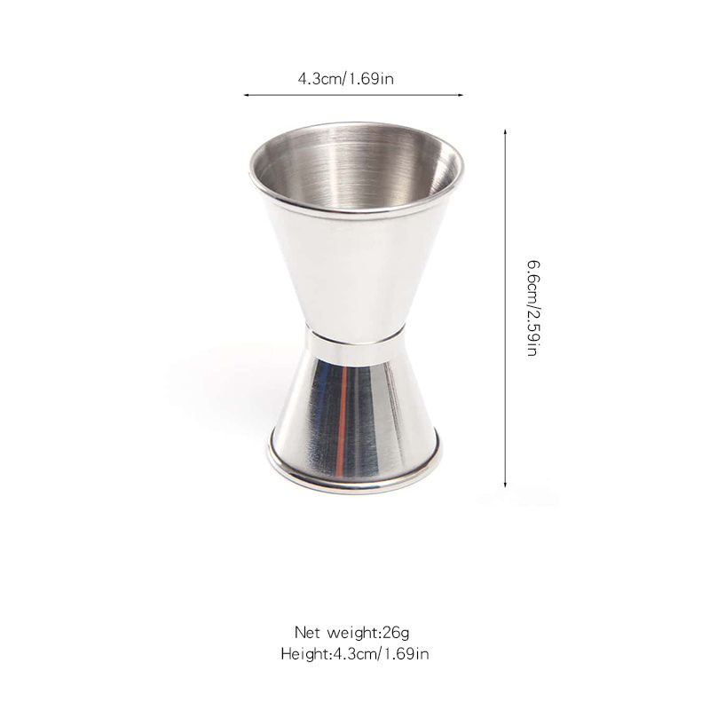 Stainless Steel Double Head Measuring Cup Cocktail Jigger for Restaurant  Bar