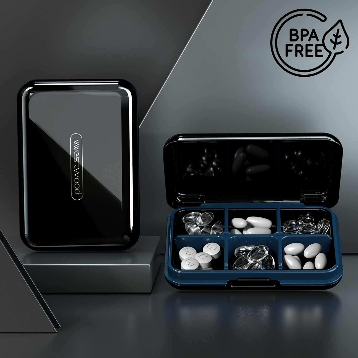 Small Pill Organizer Portable Pill Box For Purse 6 - Temu