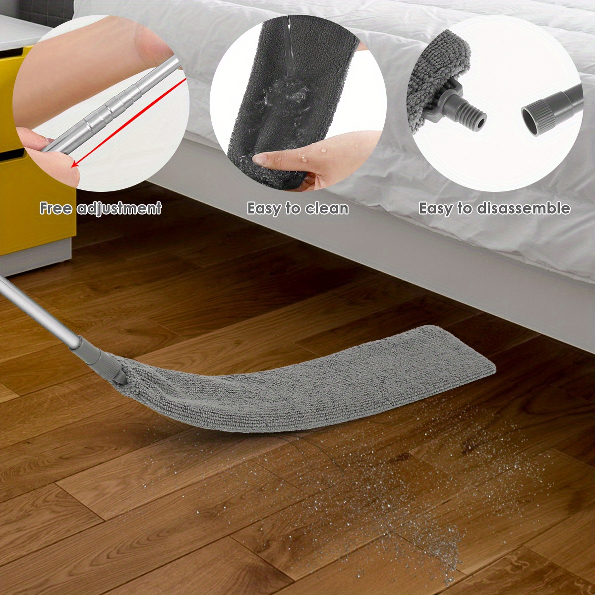 Household Extended Retractable Bed Bottom Cleaning Artifact - Temu