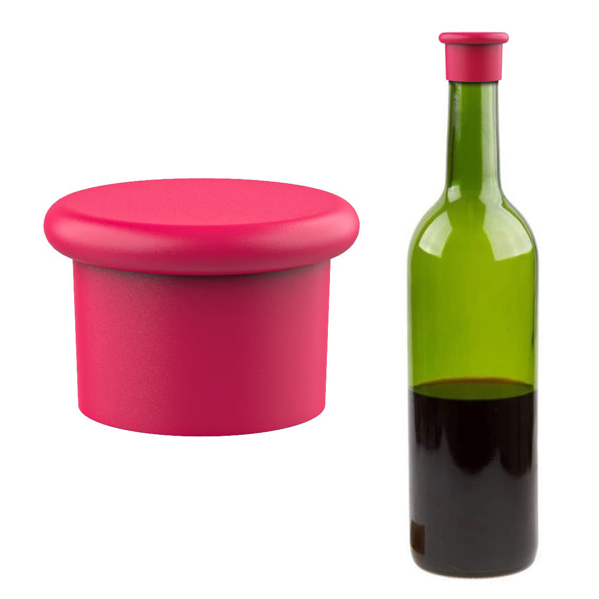 CUHZA Lot de 6 bouchons de vin, en silicone réutilisables pour bouteille de  boisson avec bouchon en liège pour garder le vin frais : : Cuisine  et Maison