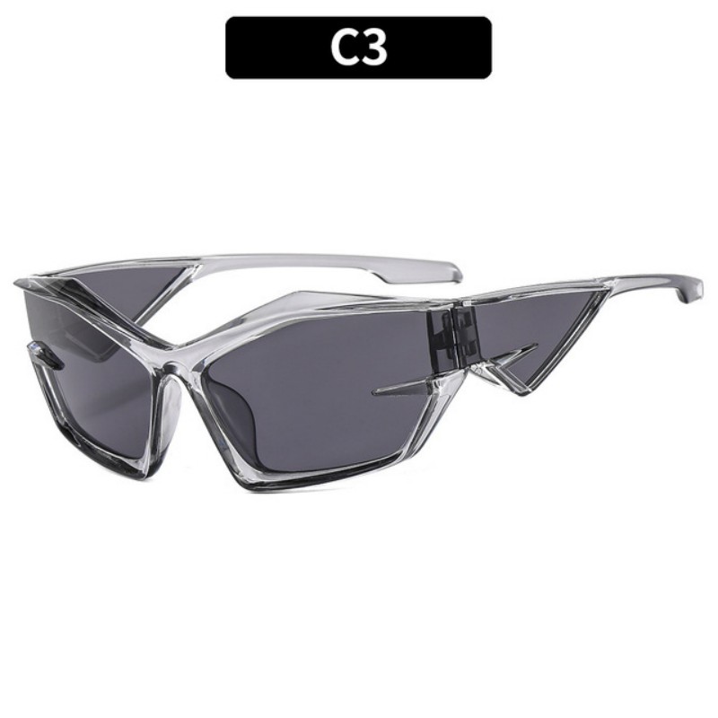 Cyberpunk Y2k Riding Sunglasses Trendy Thick Frame Wrap Around Sun