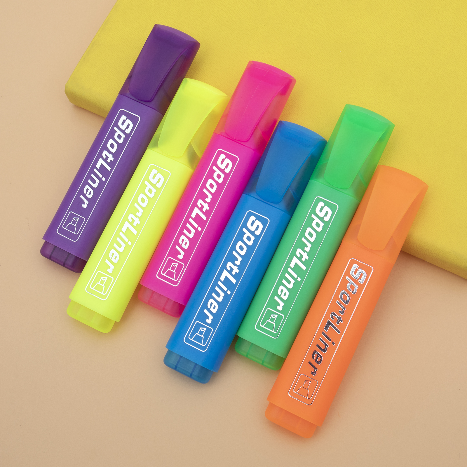 6pcs Set Colors Highlighter Chisel Tip Marker Pen Assorted Colors Water ...
