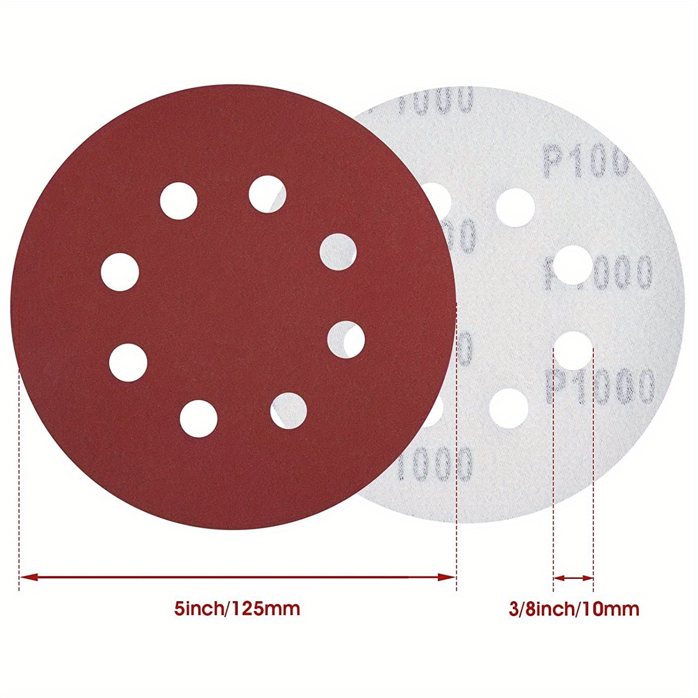 SANDING DISCS 100 GRIT 1 3/8 (100 pcs)