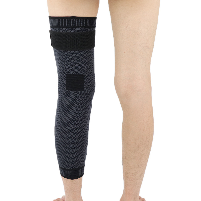 Fashion Anti-slip Elasticity Long Knee Protector Brace Leg Sleeve Calf Knee  Support Brace Protector Full Leg Warm Sport Kneepads