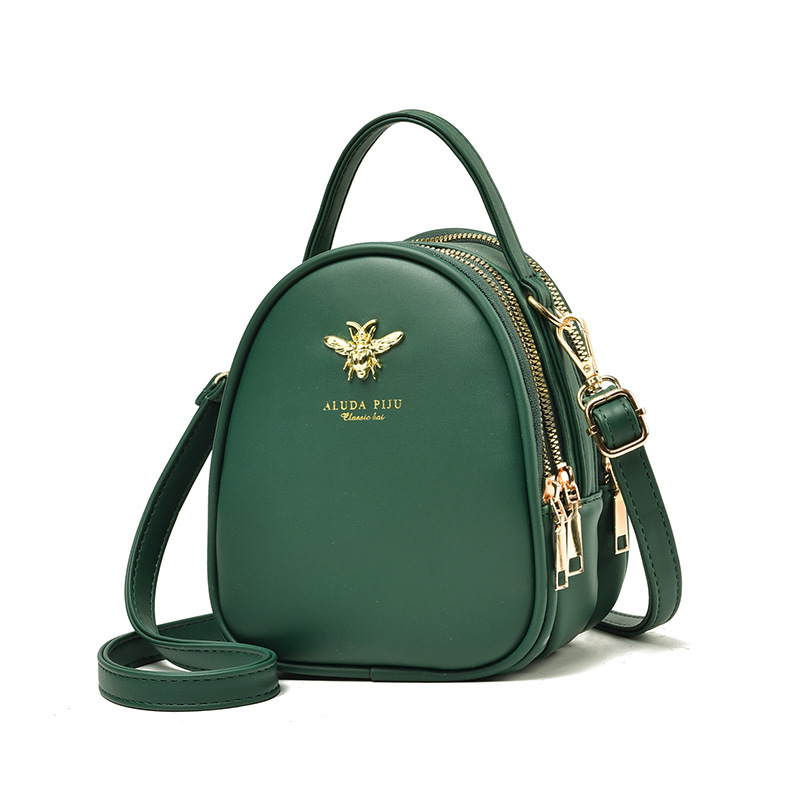 Green leather discount dome crossbody bag