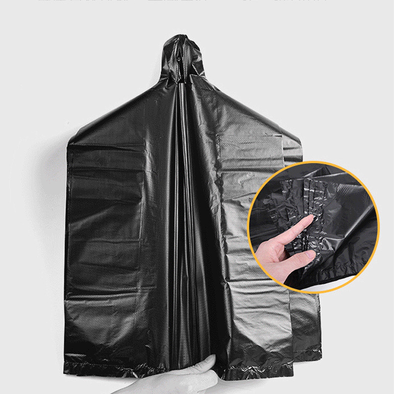 Thickened Black Plastic Vest Bag Portable Shopping Bag - Temu