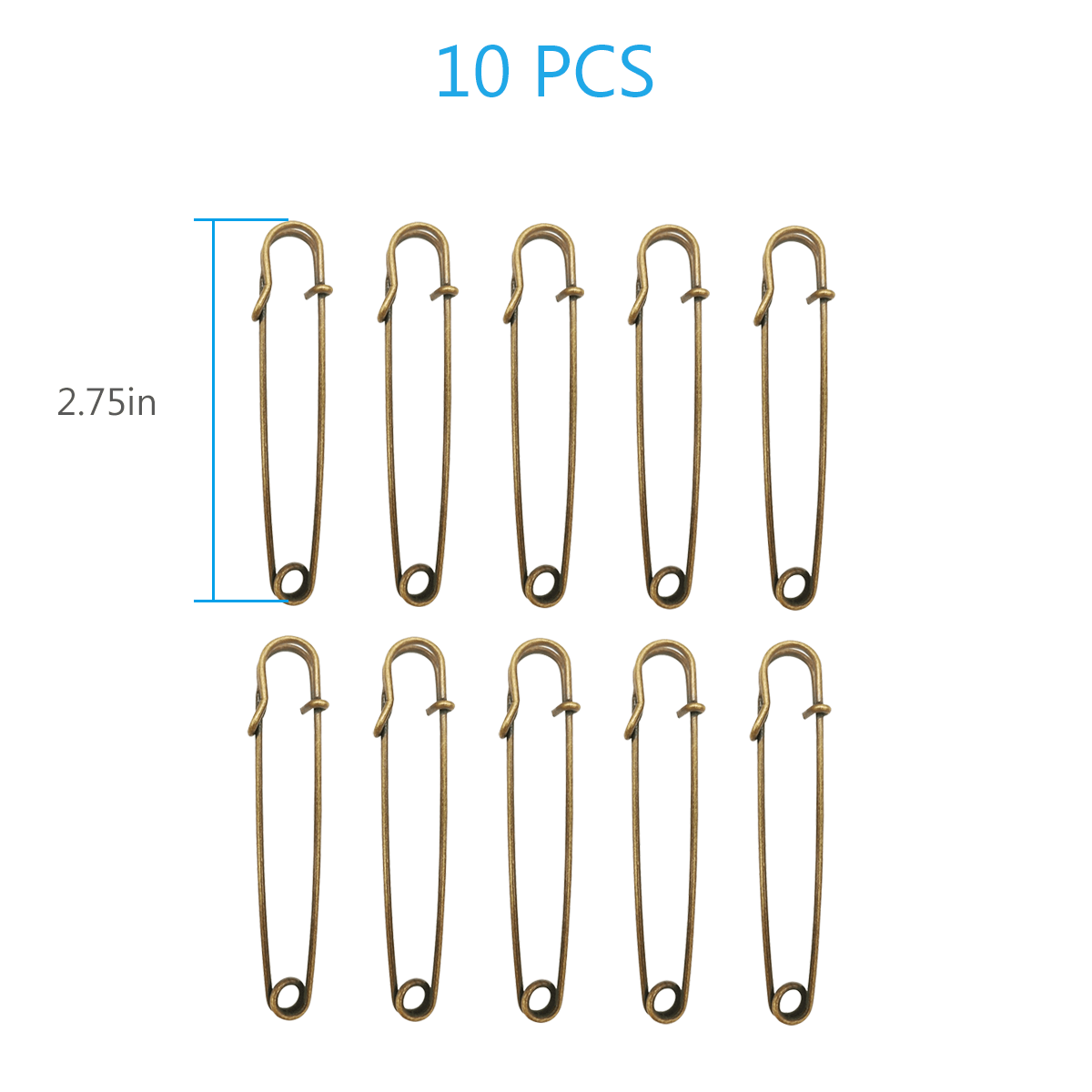 30 Pack Black Large Safety Pins, 2.75 Heavy and 50 similar items