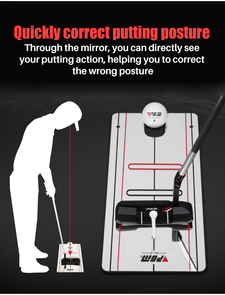 Golf Putting Alignment Mirror Golf Swing Practice Aid Temu