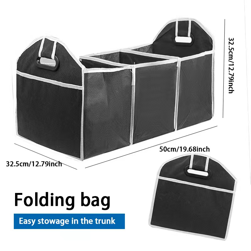 Universal 70L Foldable Car Trunk Organizer Storage Cube Box For