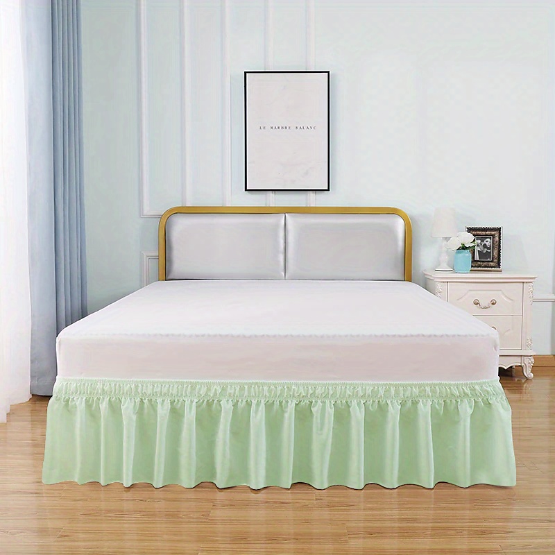 1 Falda Cama Color Sólido Elástica Ajustable, Suave Cómoda Decoración Habitación  Invitados Sala Dormitorio, Mejores Ofertas Diarias Hoy