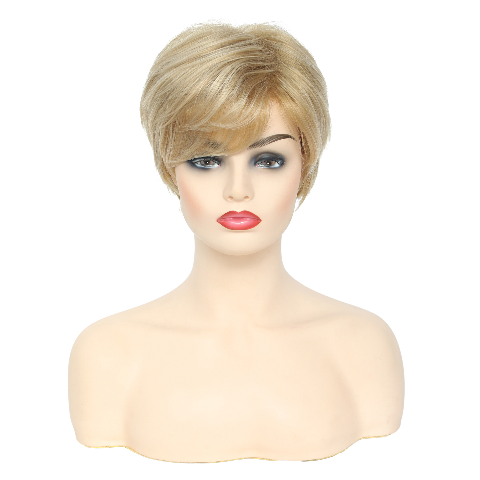 Short Wigs For Women Synthetic Straight Platinum Blonde Pixie Cut Wig ...