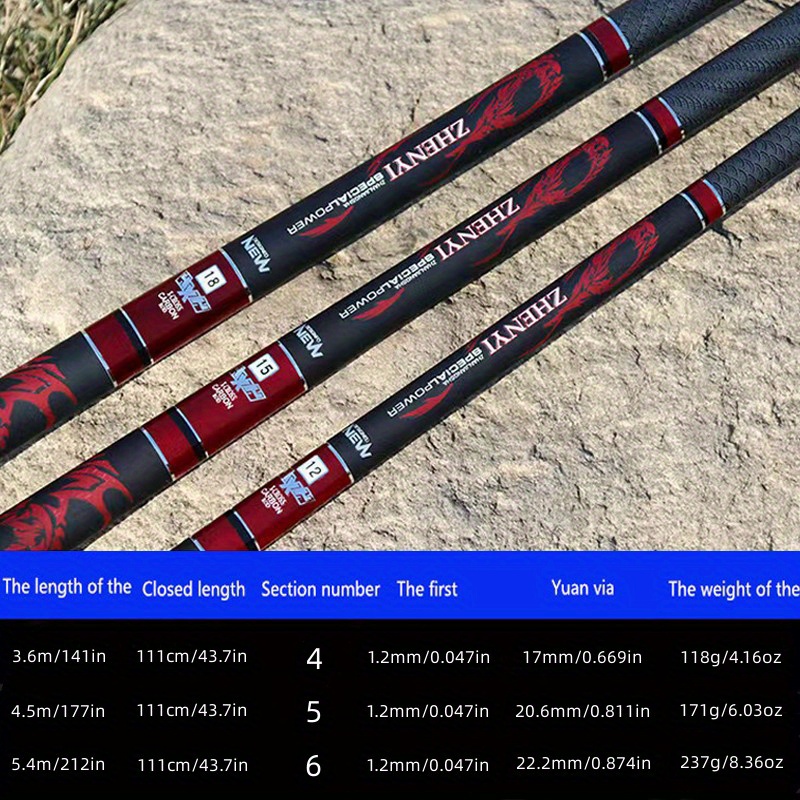 Fishing Poles Collapsible Telescopic Fishing Rod Compact Travel