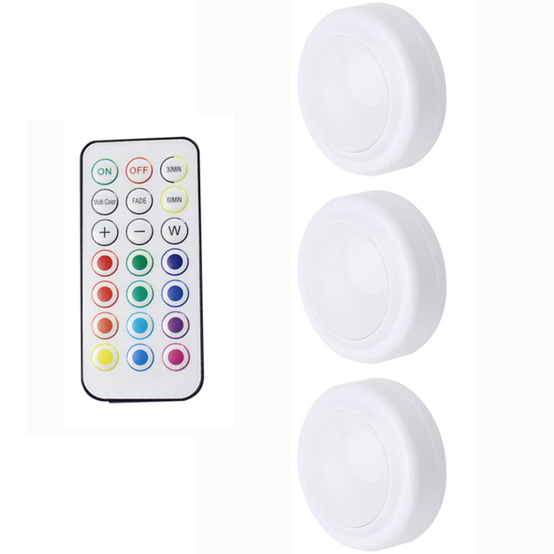 Wireless Led Puck Lights With Remote Control,battery Powered