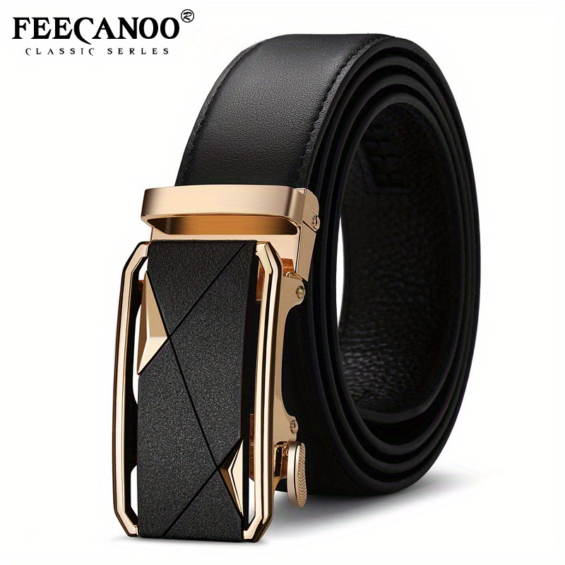Men's Cowhide Automatic Business Leather Belt