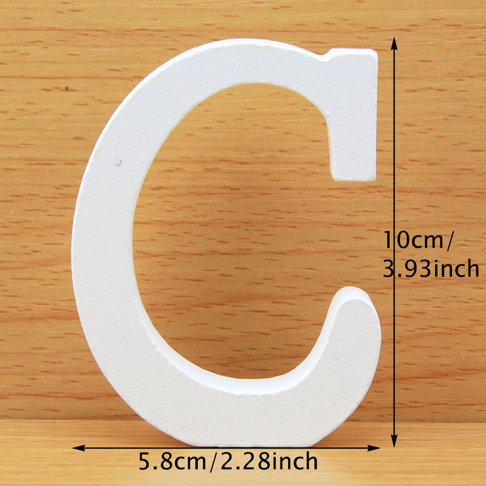 1pc Letras De Pie De Madera Blanca Diseño De Nombre De - Temu