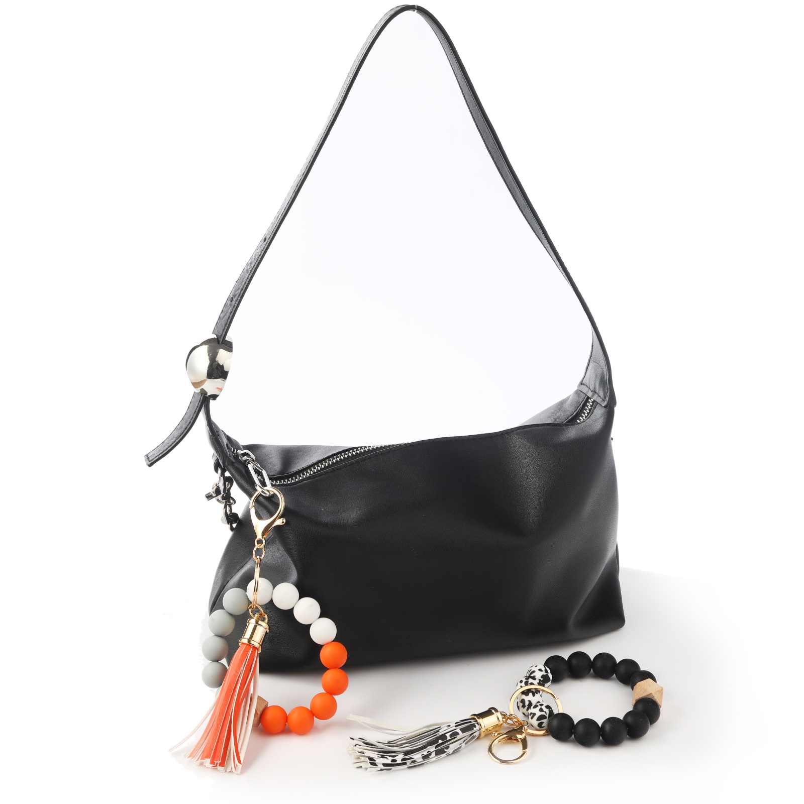 12 Stück Leder Quasten Anhänger Marineblau - DIY Schmuck Zubehör