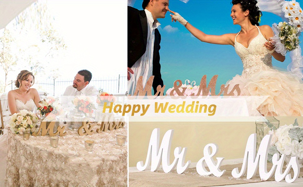 Mr Mrs Signs Wedding Table Large Wooden Letters Wedding - Temu