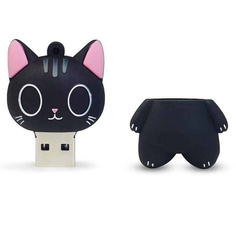 Cute Usb Flash Drive 64gb Cartoon Cat Pendrive Memory Thumb - Temu