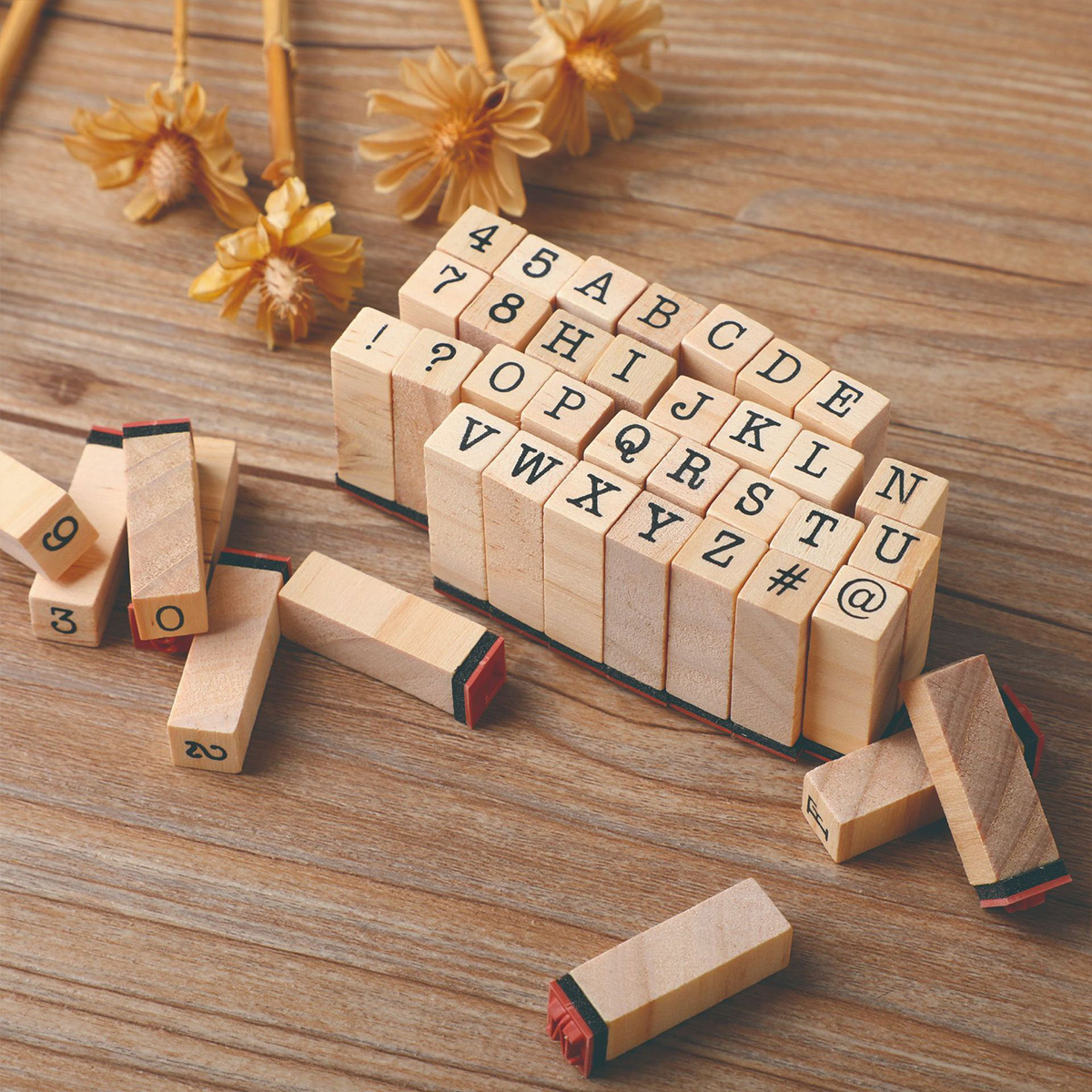 Wooden Rubber Stamps Alphabet Letter/number Stamps Stamper Temu