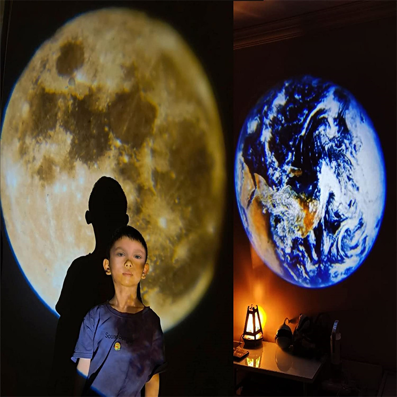 1pack Lámpara Led Proyección Luna Tierra Lámpara Proyector - Temu