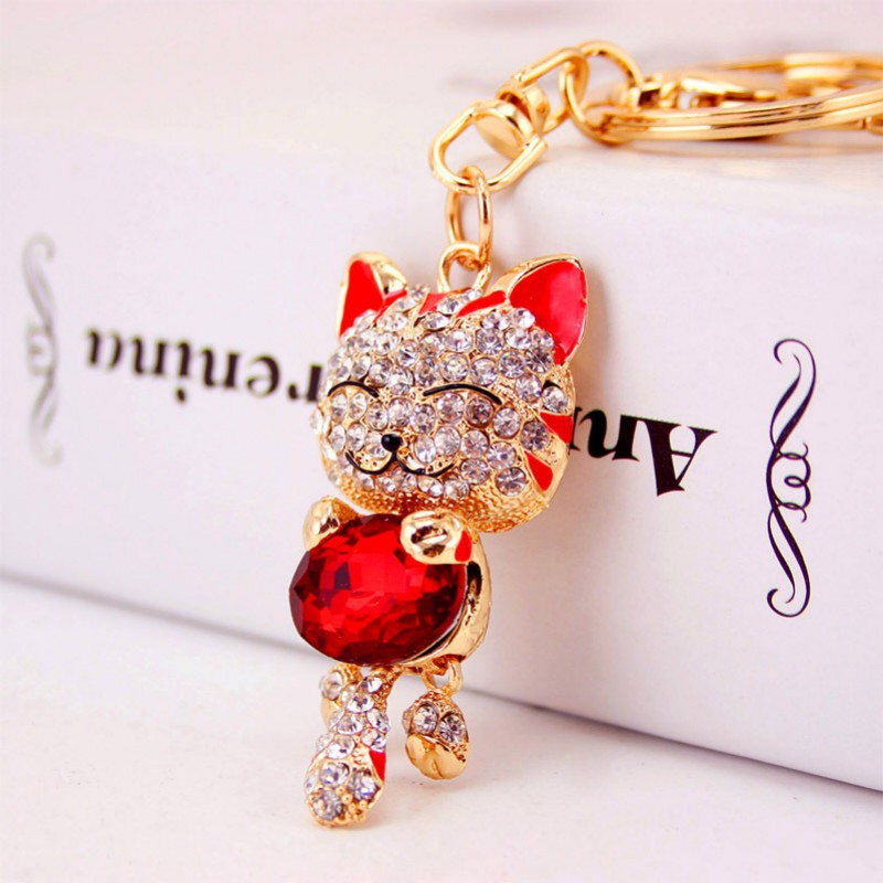 Cute Rhinestone Cat Keychain For Women - Perfect Bag Decoration And Gift  Idea - Temu