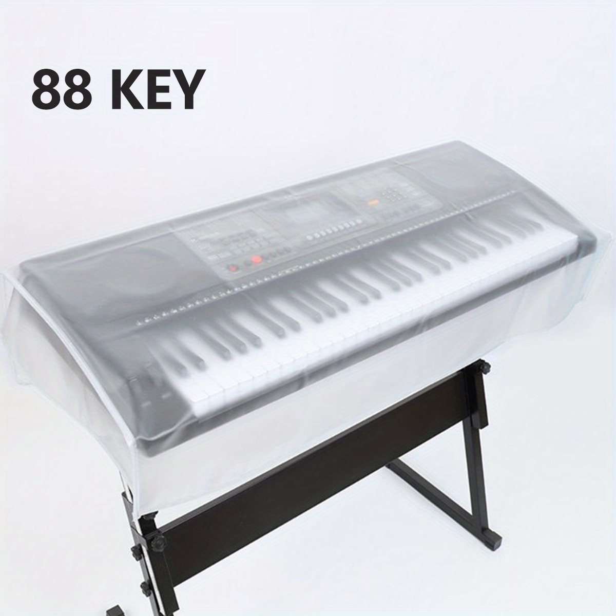 88 Key Semi Pleated Stereo Piano Cover Golden Velvet Dust - Temu